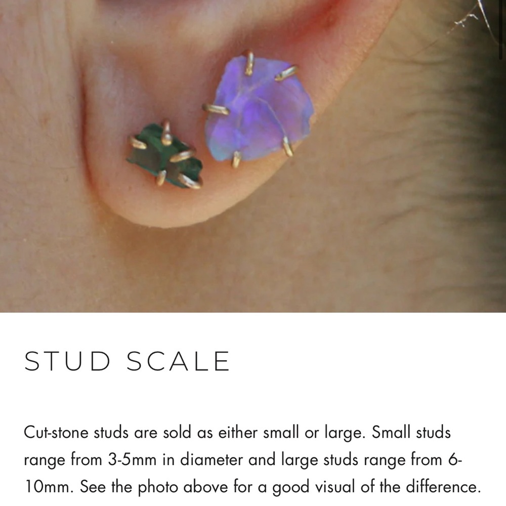 Variance Objects Wyoming Jade small stud earrings - Picture 4 of 8
